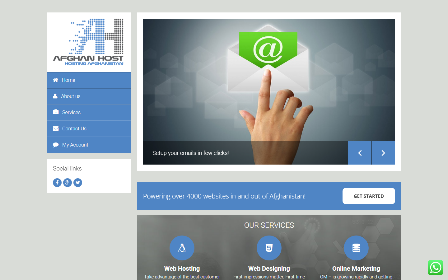 Web Hosting Company — section 1