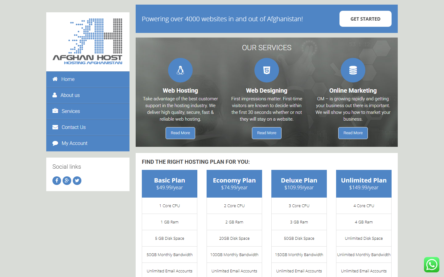 Web Hosting Company — section 2
